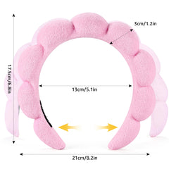 Banda Ztomine con diseño croissant en rosa para cuidado facial.