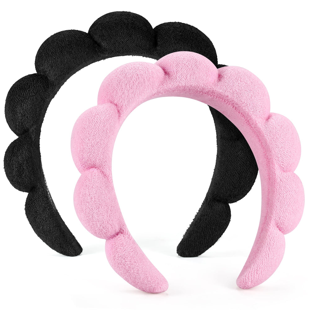 Bandas para la cabeza Ztomine en dos colores para evitar que el cabello se moje al lavar cara.