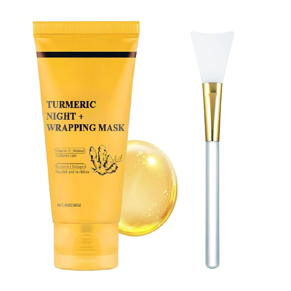ZTSGU mascarilla cúrcuma y ácido kojícico en envase con cepillo para uso nocturno
