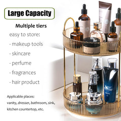 Zufudo organizador para cosméticos y perfumes en dos niveles, mantiene orden.