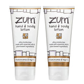 Lotion Zum Indigo Wild mains et corps sur pompe, hydratation douce pour peaux sèches.