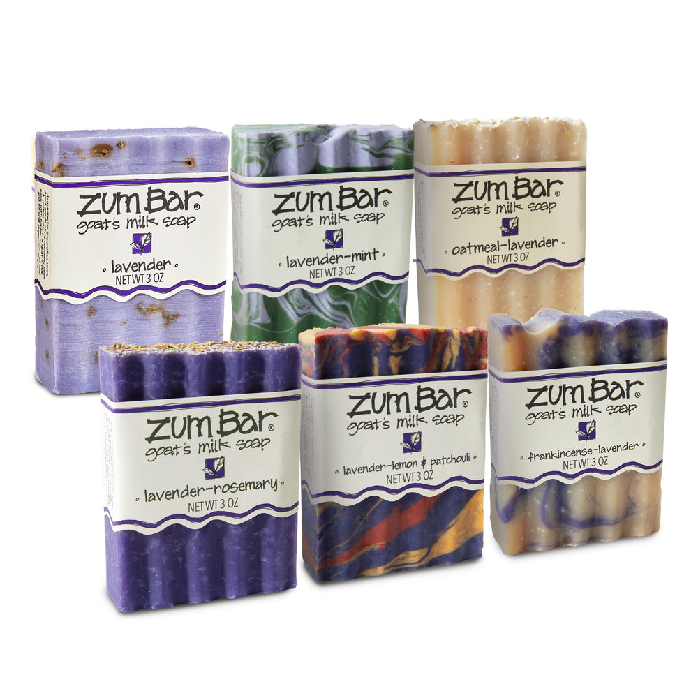 Zum jabón leche de cabra con lavanda para manos suaves y cuerpo relajante.