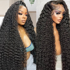 Peluca Zumuer con ondas profundas 13x6, apariencia natural para uso diario.