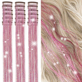 ZYXQZYX kit cintas para cabello, 50 cm, brillo festivo para peinados.