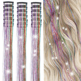 ZYXQZYX Kit de lentejuelas para cabello 18 piezas: brillo festivo y fácil aplicación