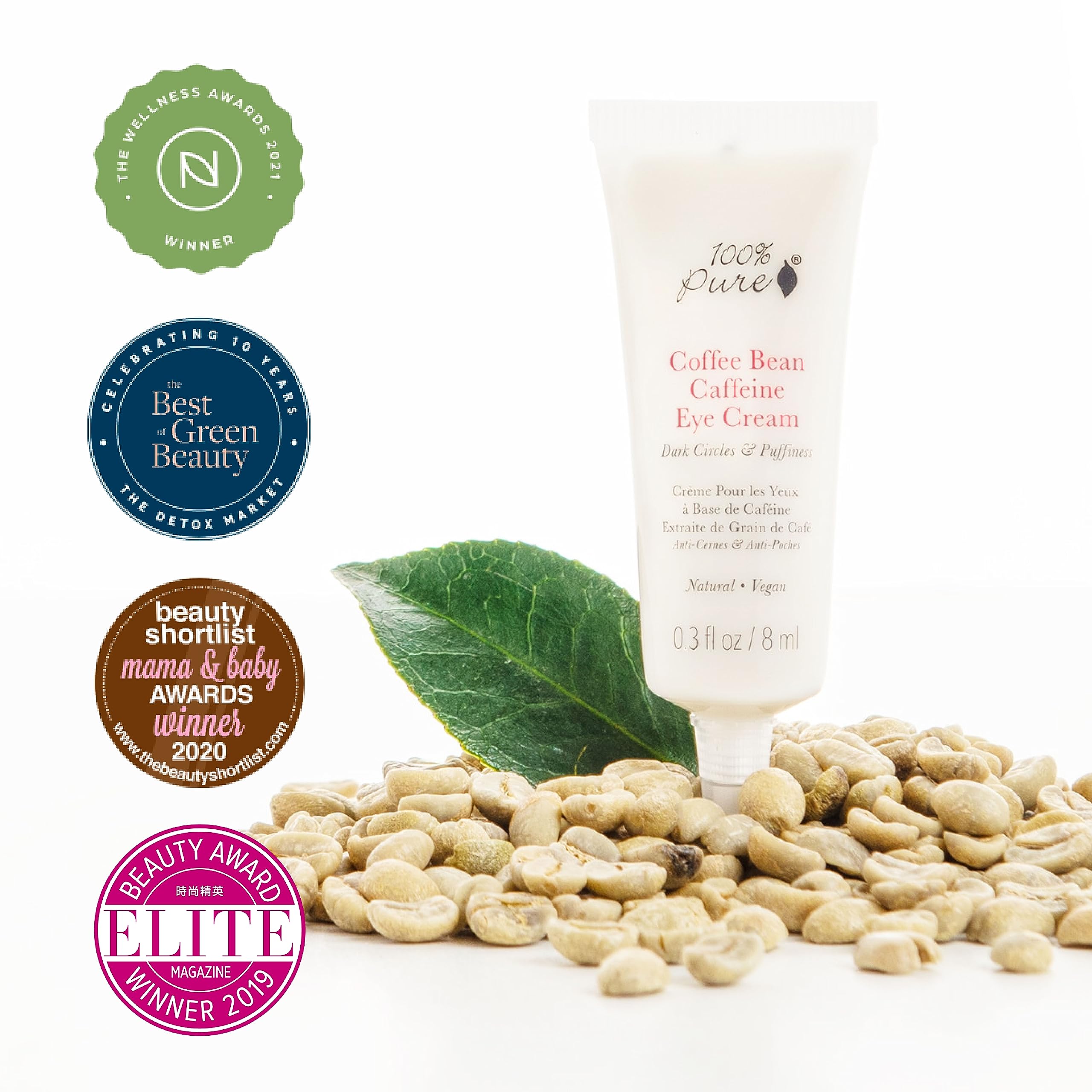100% PURE Crema de ojos vegana en formato de 0,3 oz.