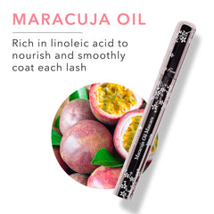 100% PURE Mascara Maracuyá: efecto volumen intenso en pestañas individuales.