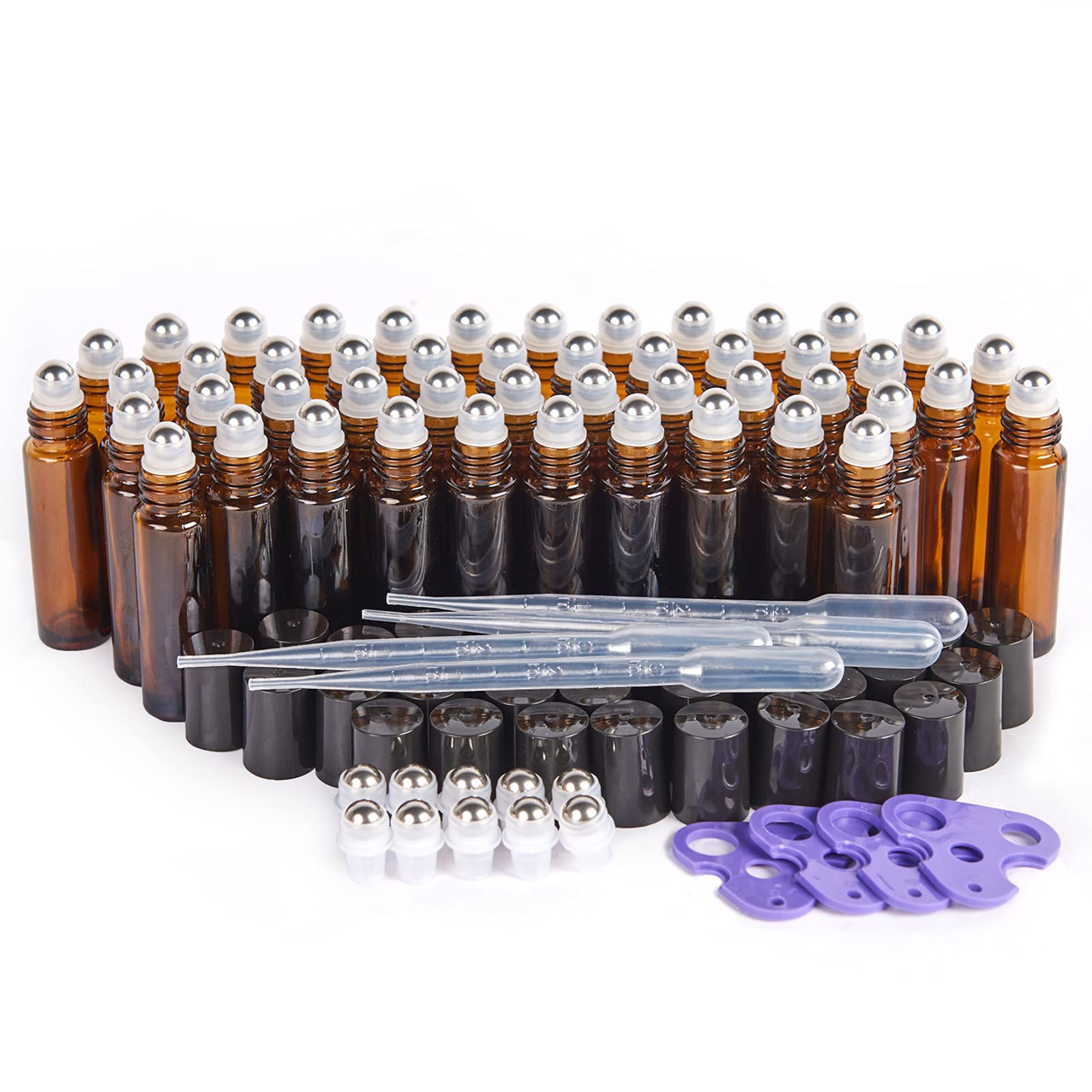 11 Hoa Kinh frasco rodador de 10 ml con vidrio ámbar para protección UV.
