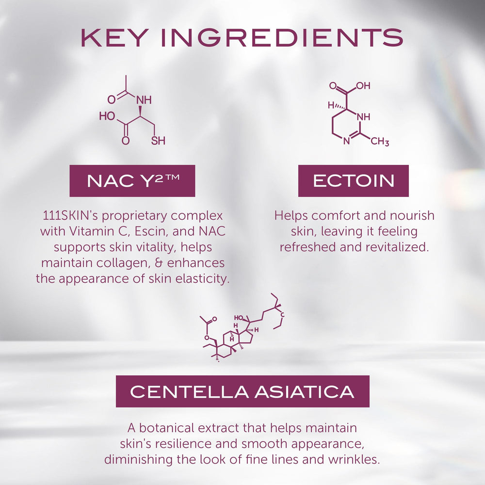 111SKIN Y Theorem aplicación de 20 minutos para confort facial.