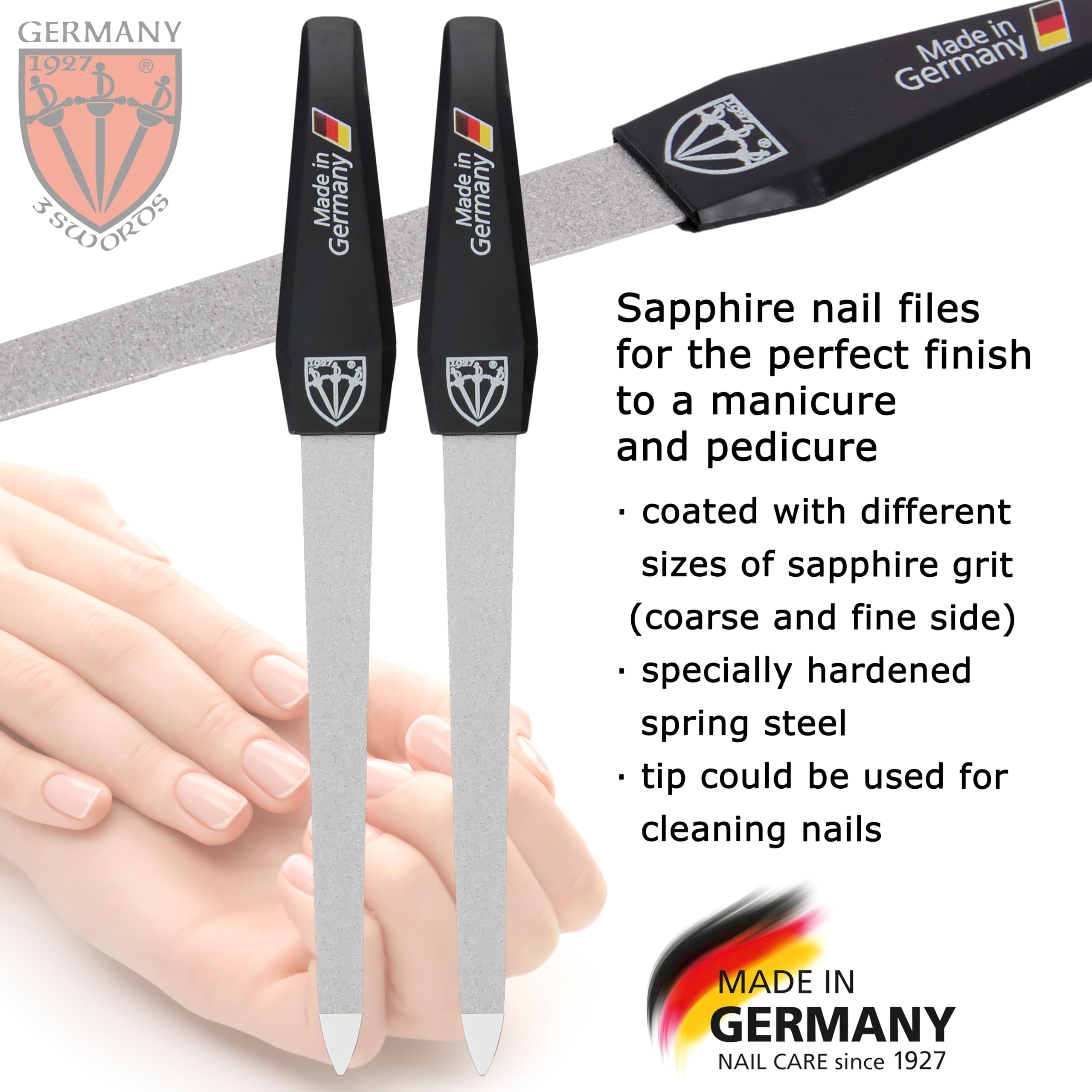 Pulidor de uñas 3 caras de 3 Swords Germany, retoques rápidos.