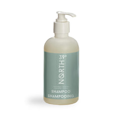 Shampoo 39° North frasco-eucalipto-lavanda, aroma calmante para uso diario.