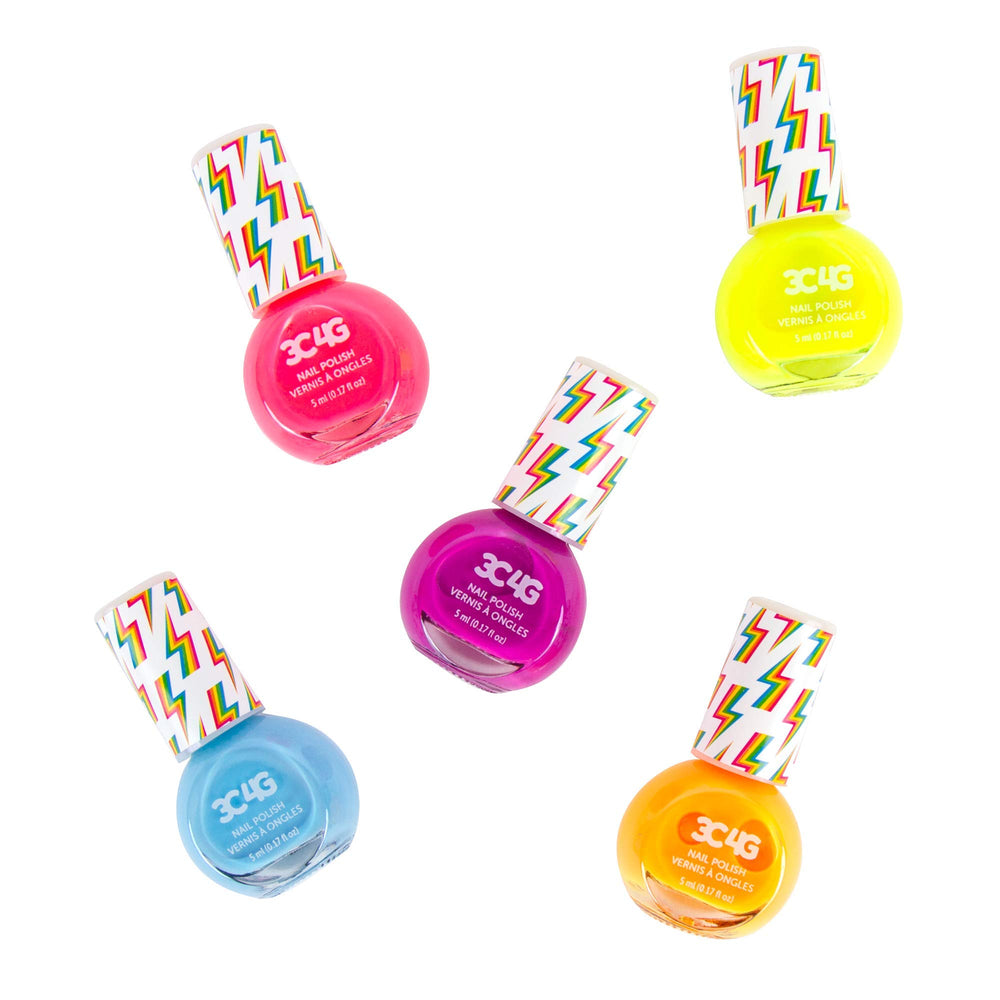 3C4G: laca rosa chicle neón para uñas divertidas
