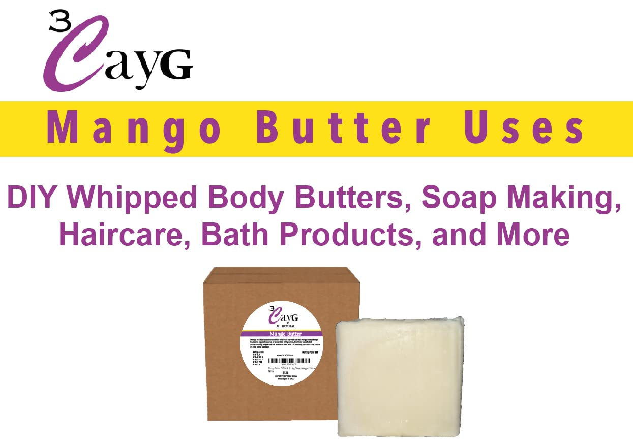 3CayG manteca mango uso jabon, suavizante natural para la piel