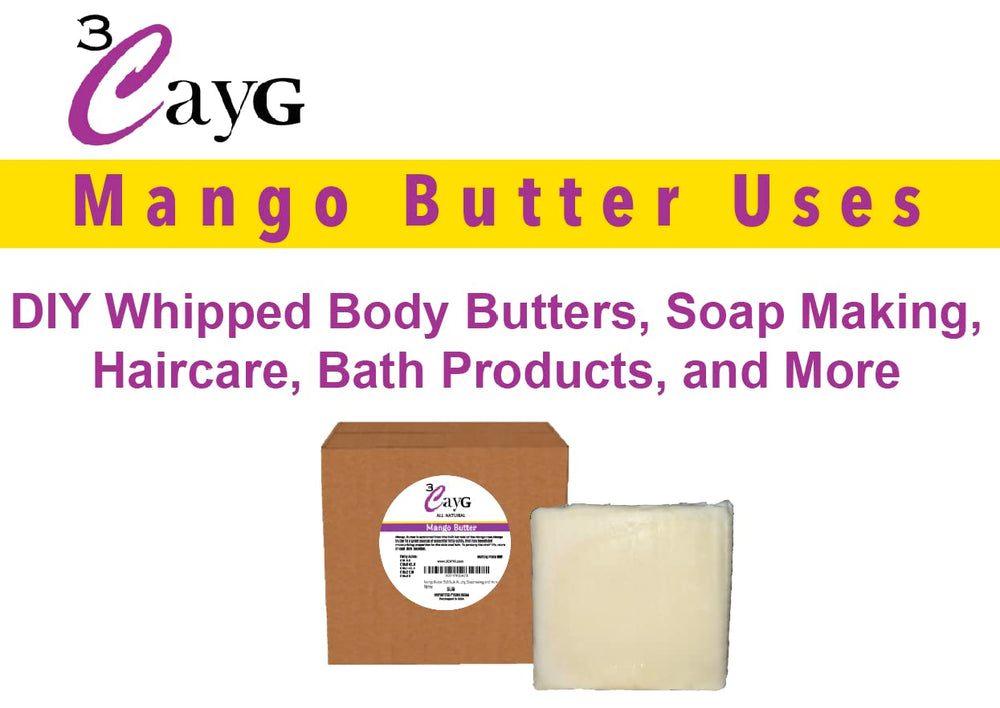 3CayG manteca mango uso jabon, suavizante natural para la piel