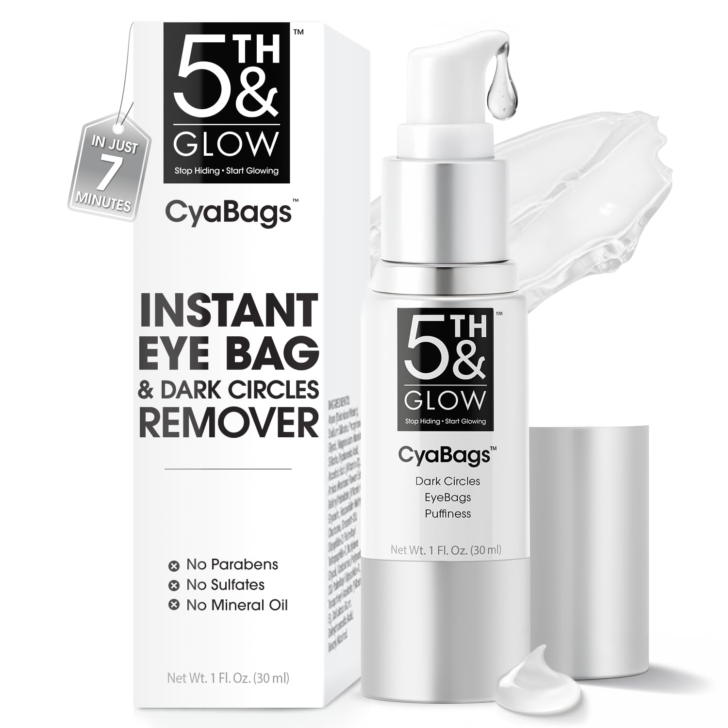 5th & Glow CyaBags: serum para ojos que suaviza bolsas y líneas finas