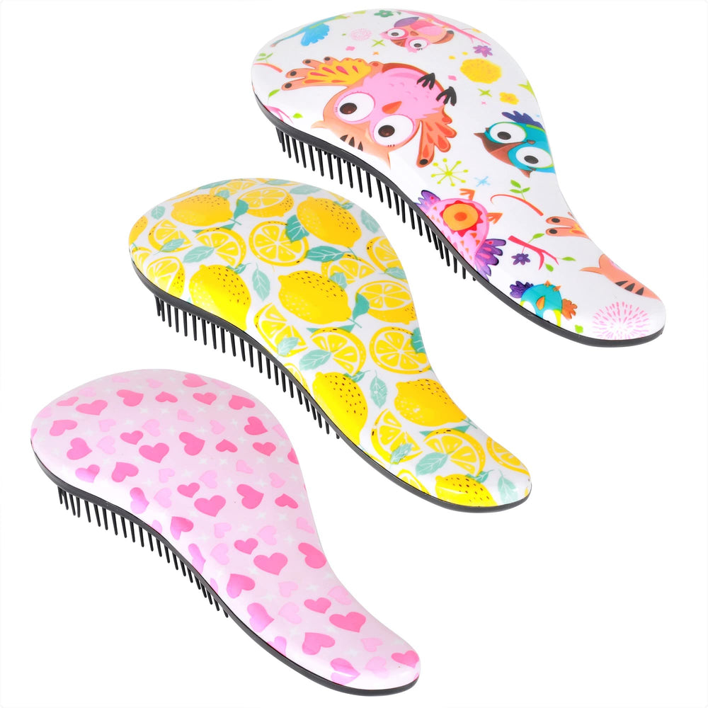 79STYLE set desenredadores ninos limon 3 piezas: cepillos suaves para peinar sin dolor