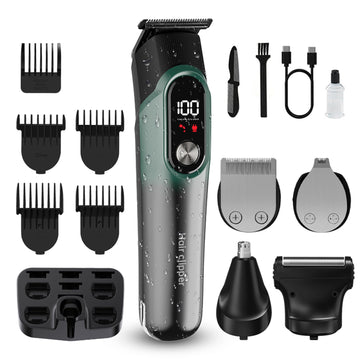822 Cyan recortadora-barba-pelo, cortes precisos para barba y cabello en casa.