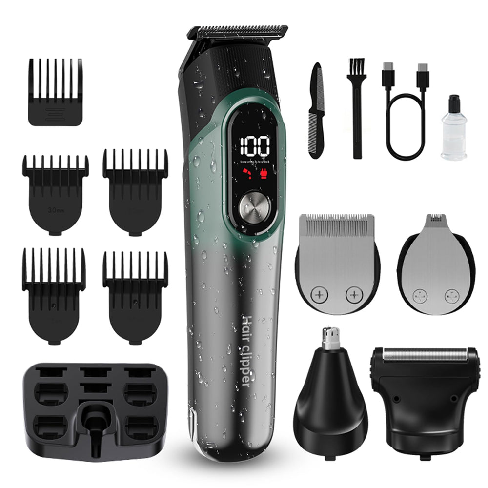 822 Cyan recortadora-barba-pelo, cortes precisos para barba y cabello en casa.