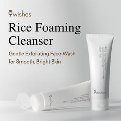 9 wishes polvo de arroz coreano, exfoliación delicada para piel suave