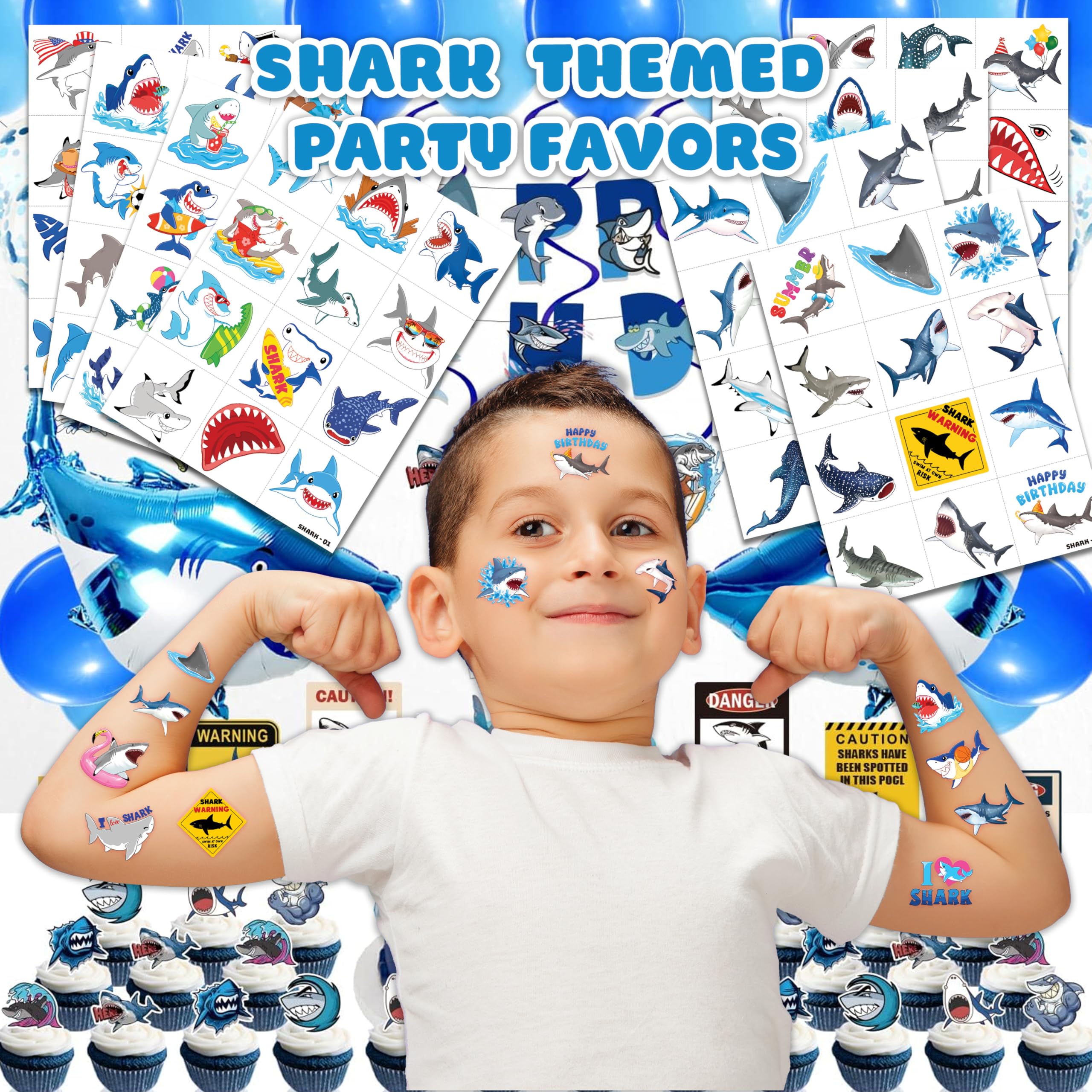 91TATTOOS diseños-tiburones-animales-marinos-96-piezas: creatividad para niños