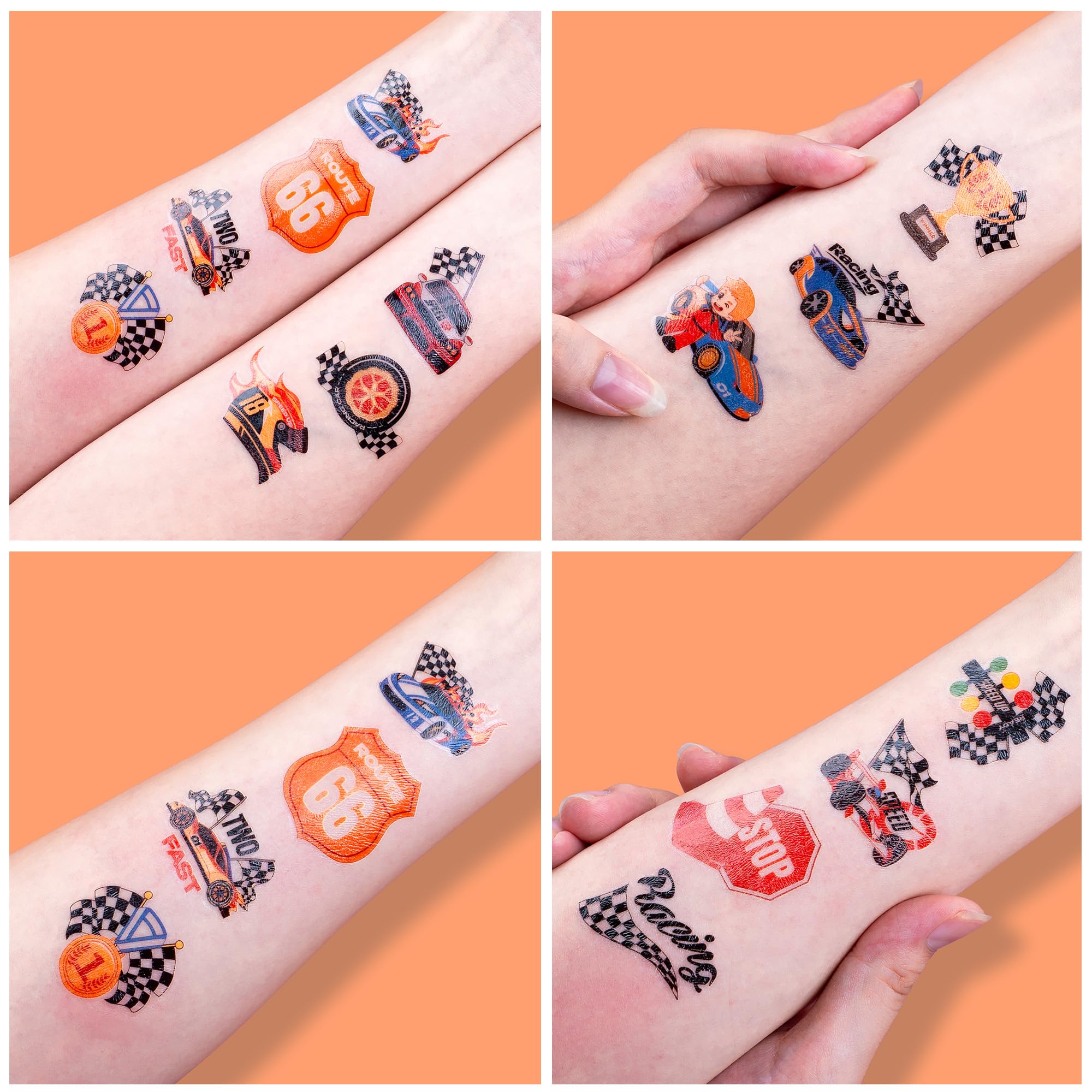 Decoración de fiesta temática de carreras con 91TATTOOS