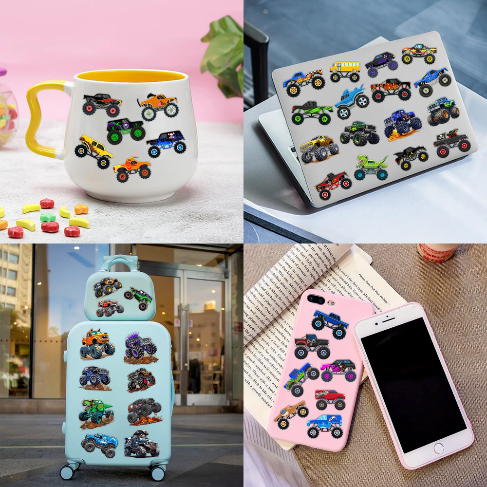 Monster Truck 91TATTOOS en superficies lisas para decorar objetos.