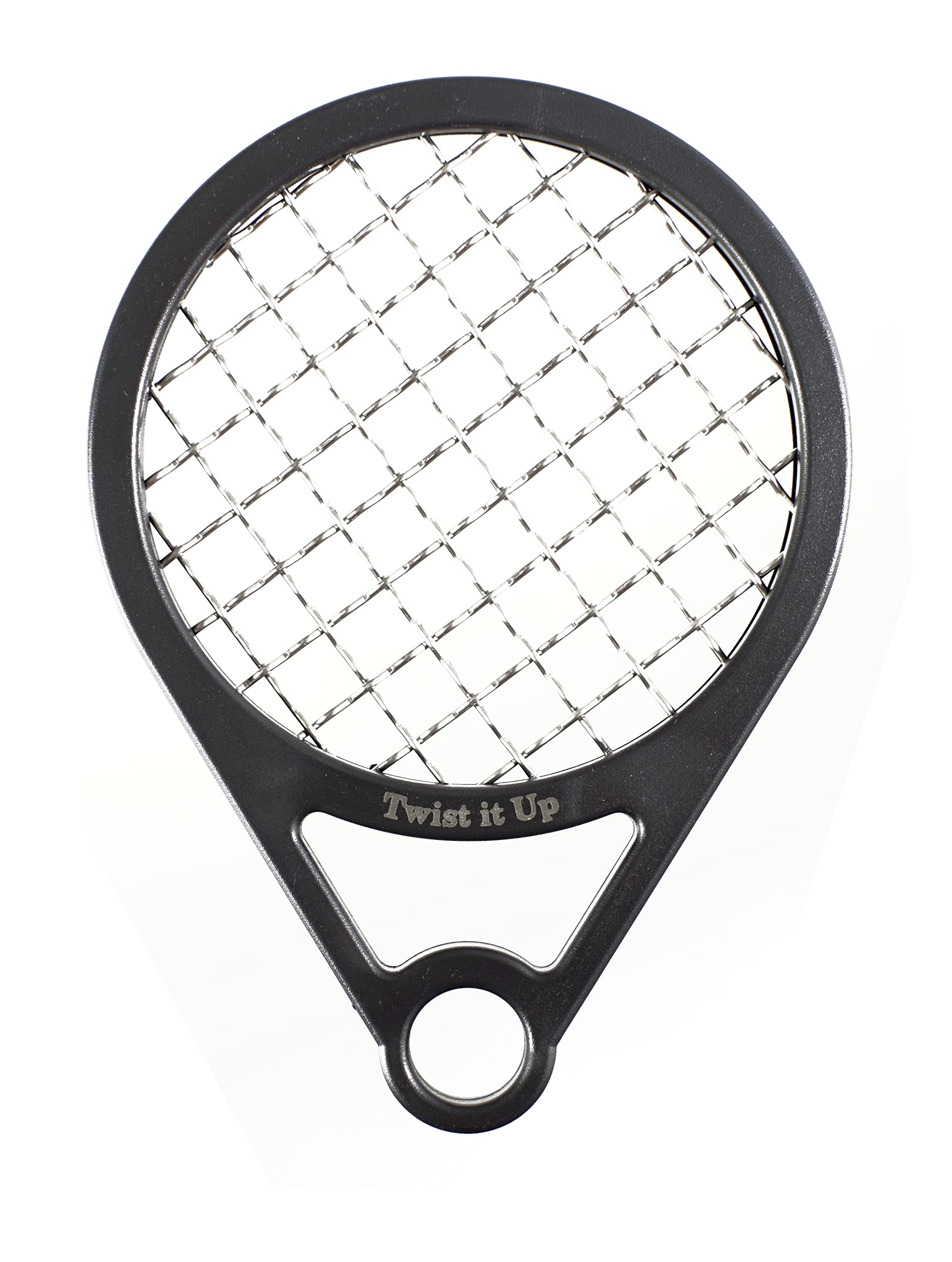 Twist It Up Bond Black peine con diseño raqueta tenis para rizos definidos