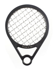 Twist It Up Bond Black peine con diseño raqueta tenis para rizos definidos
