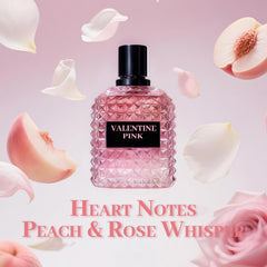 A CENTER Valentine Pink, notas-salida-frutales evocando frescura.