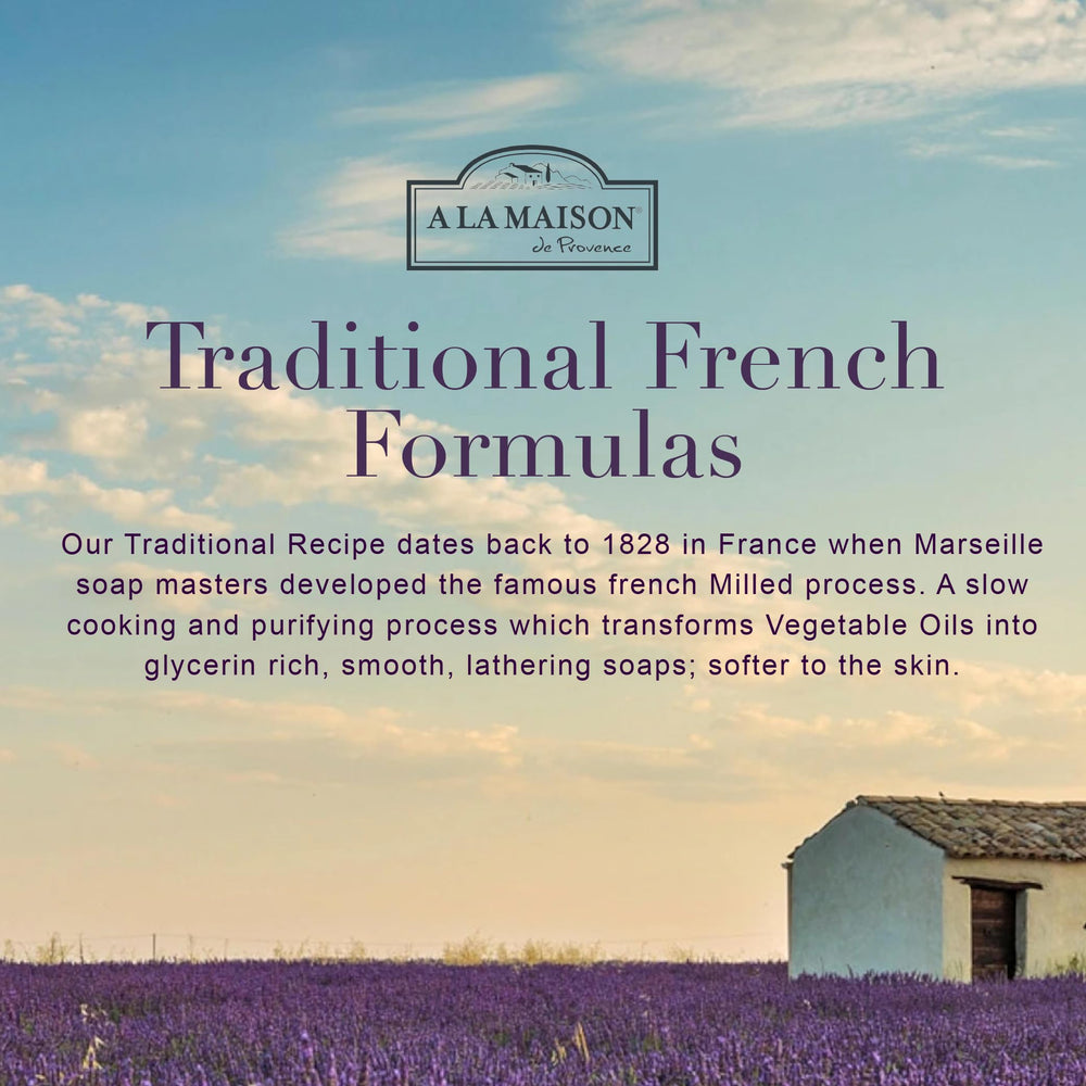 A LA MAISON Citrus Blossom packaging emphasizes sustainability with recycled content and recyclability.