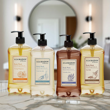 A LA MAISON gel ducha naranja bergamota rutina diaria vigorizante.