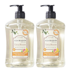 A LA MAISON jabon liquido manos Citrus Blossom, botella con aroma cítrico para limpieza suave.