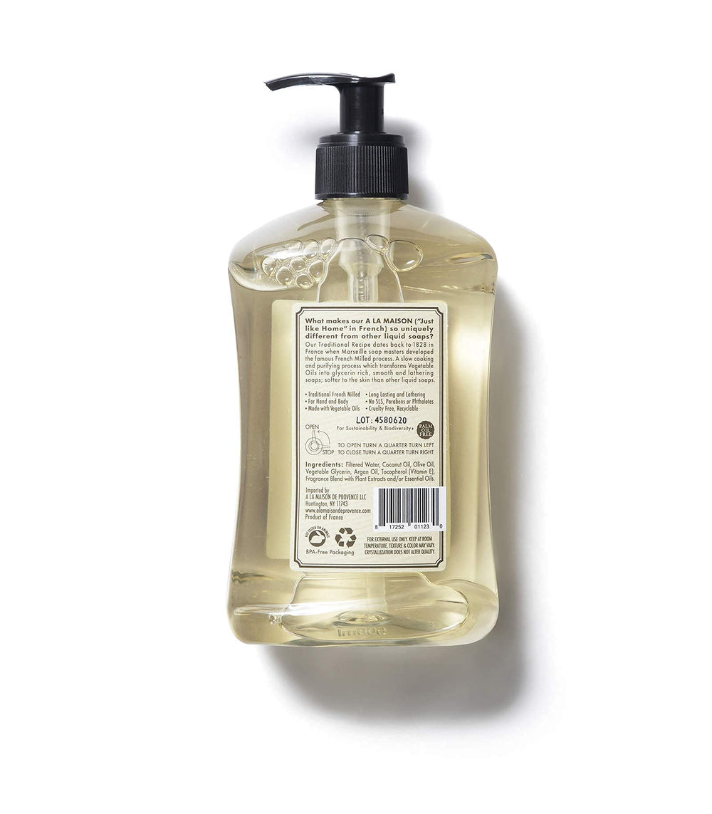 Uso en manos y ducha, jabón de almendra dulce A LA MAISON con aroma suave.