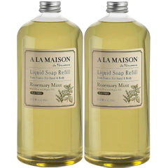 Recharge A LA MAISON Romarin Menthe, deux bouteilles idéales pour une recharge durable.