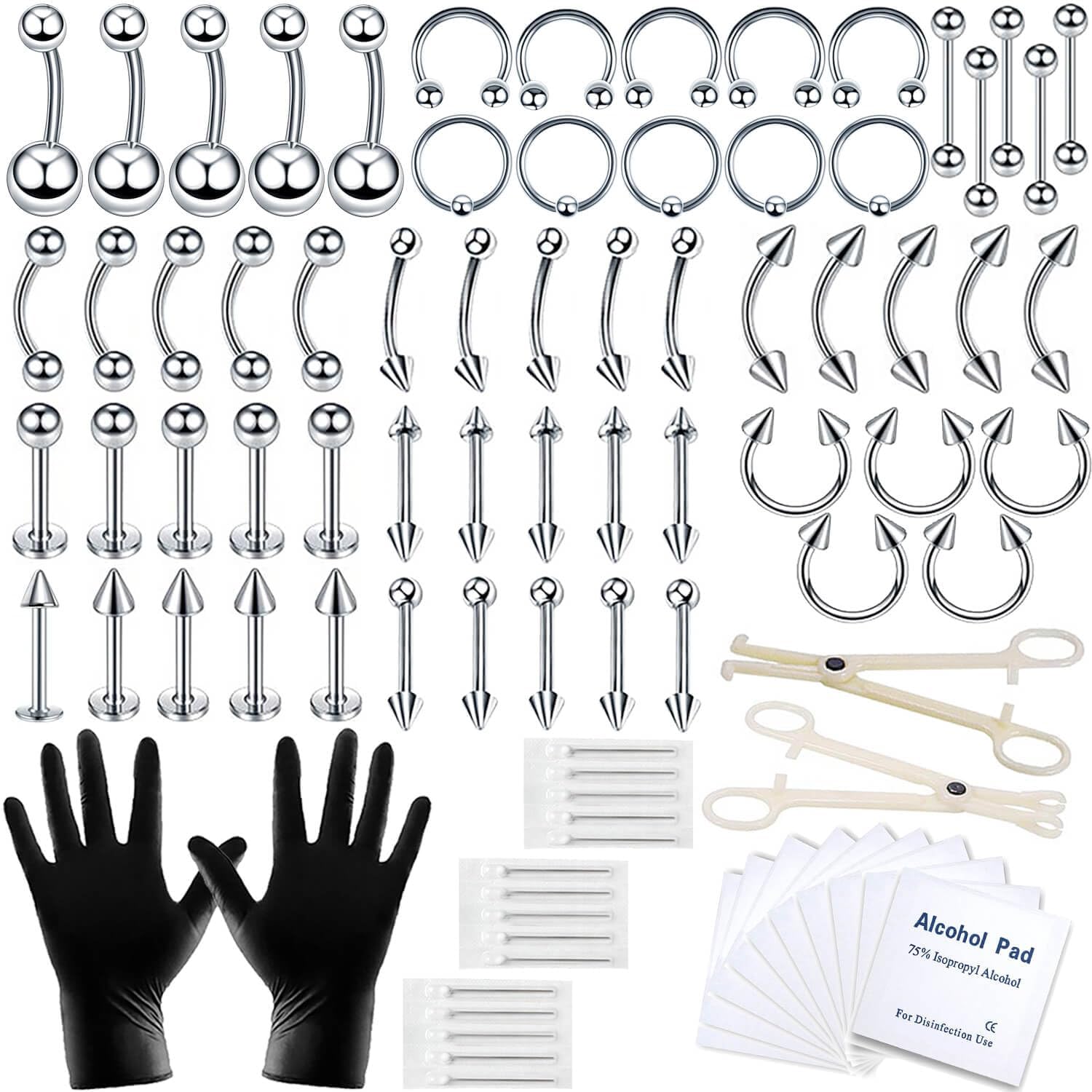 A-minusone set 84 piezas para perforaciones, kit completo para múltiples usos.