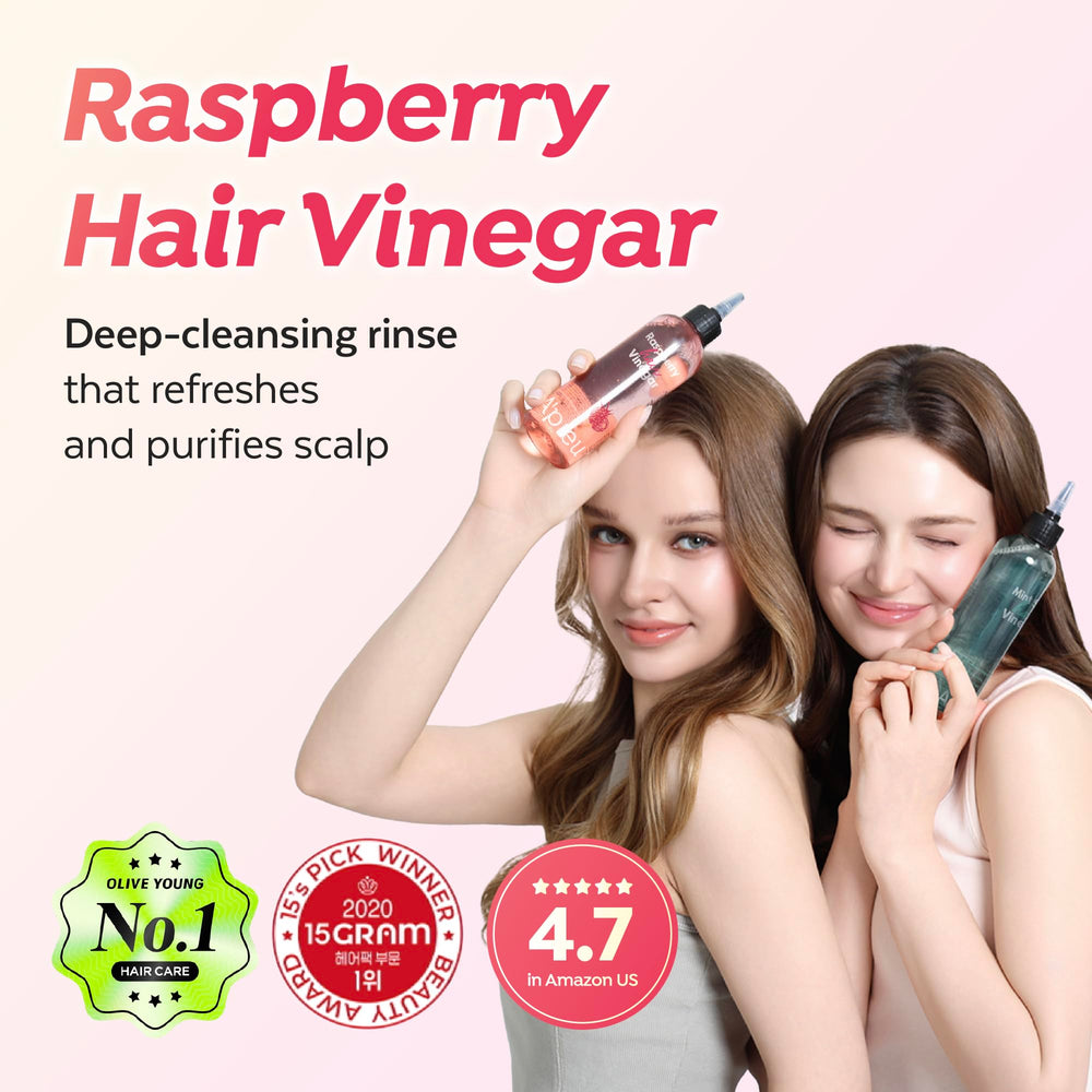 A'PIEU vinagre de frambuesa para cabello, aplicación suave para masajear el cuero cabelludo