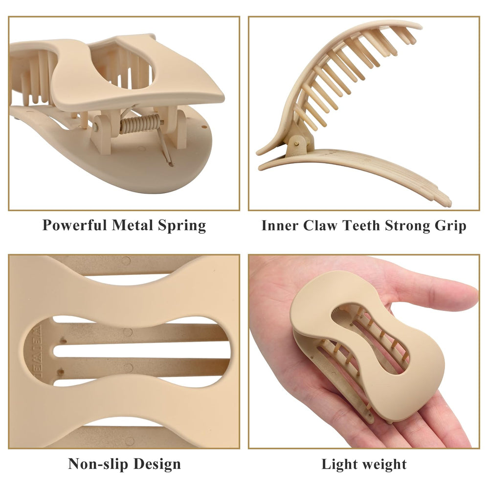 Aaiffey clip plano agarre firme y antideslizante para todo tipo de cabello