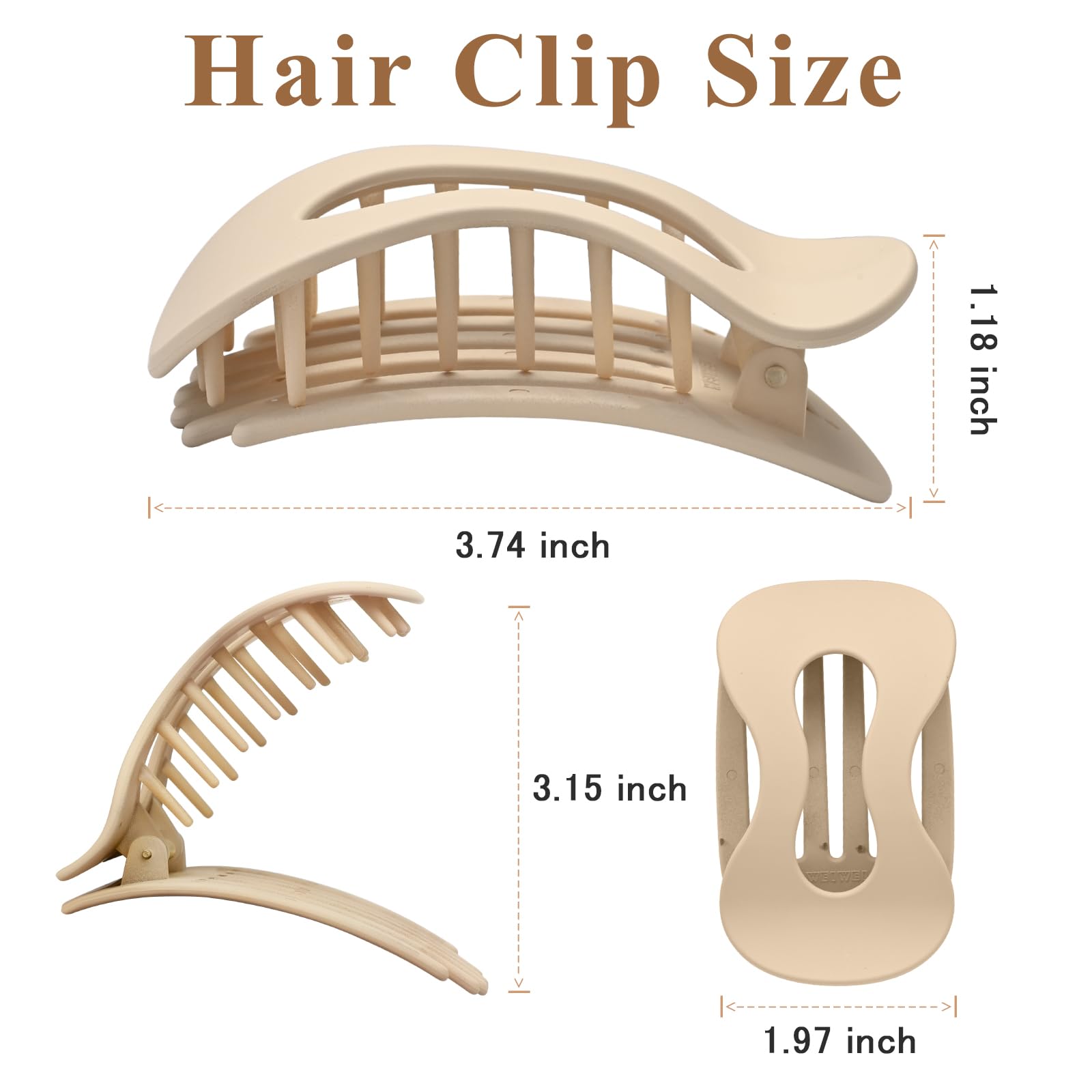 Aaiffey clip plano comodidad de todo el día con diseño que se adapta a la cabeza