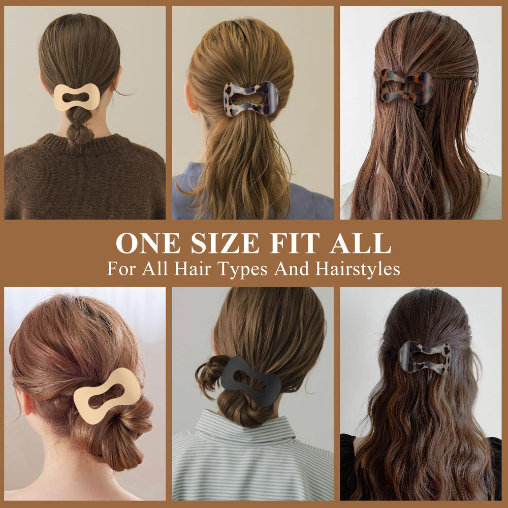 Aaiffey clip plano paquete de cuatro piezas para looks versátiles