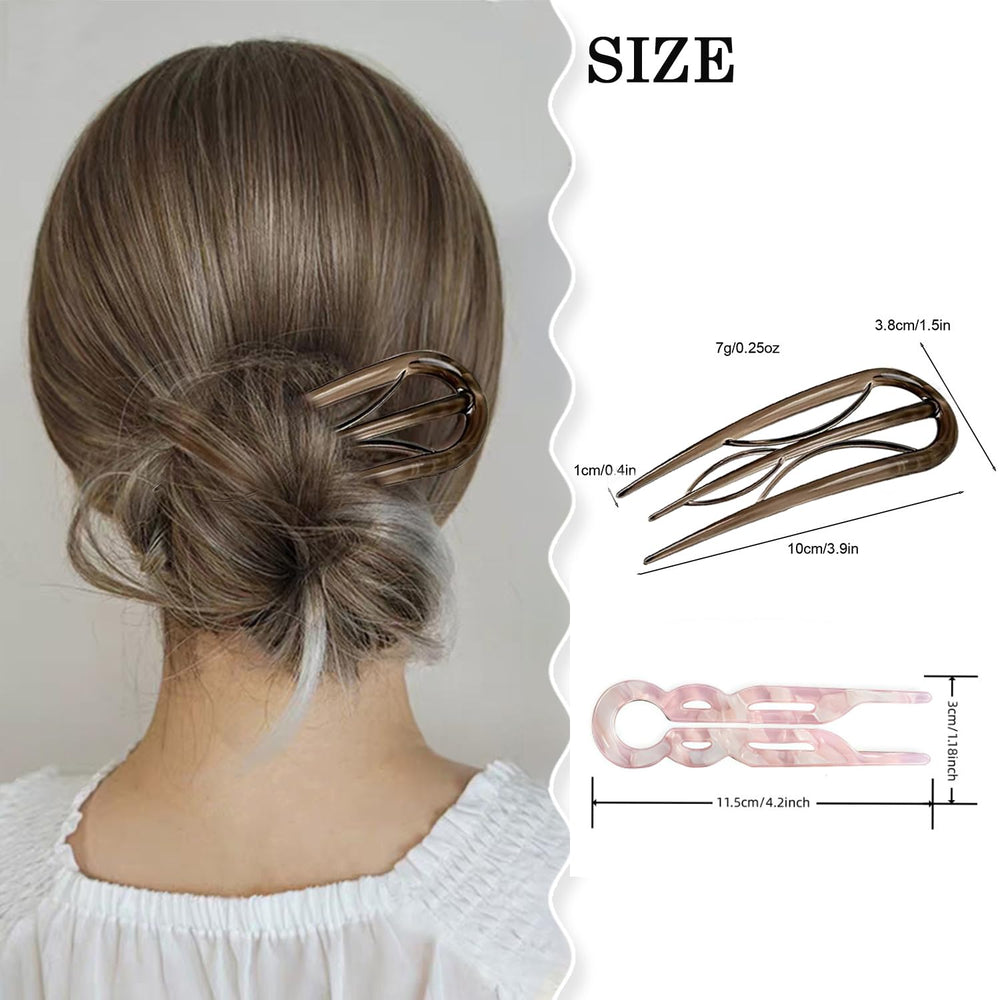 Aaiffey pin frances forma de U gradiente, accesorio chic.