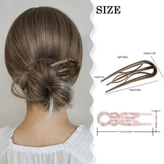 Aaiffey pin frances forma de U gradiente, accesorio chic.