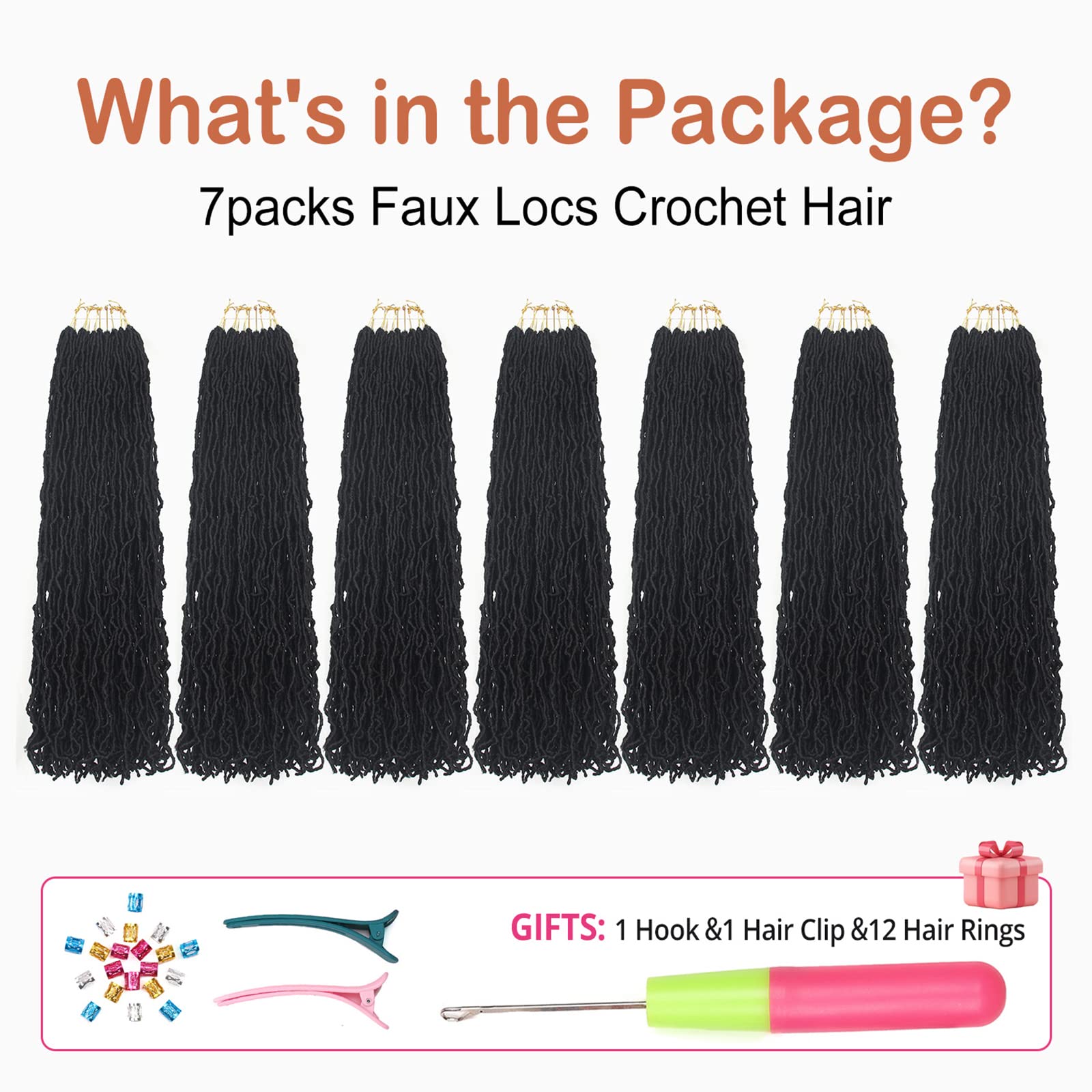 Aayubb locs crochet rizos naturales negros para un acabado real.