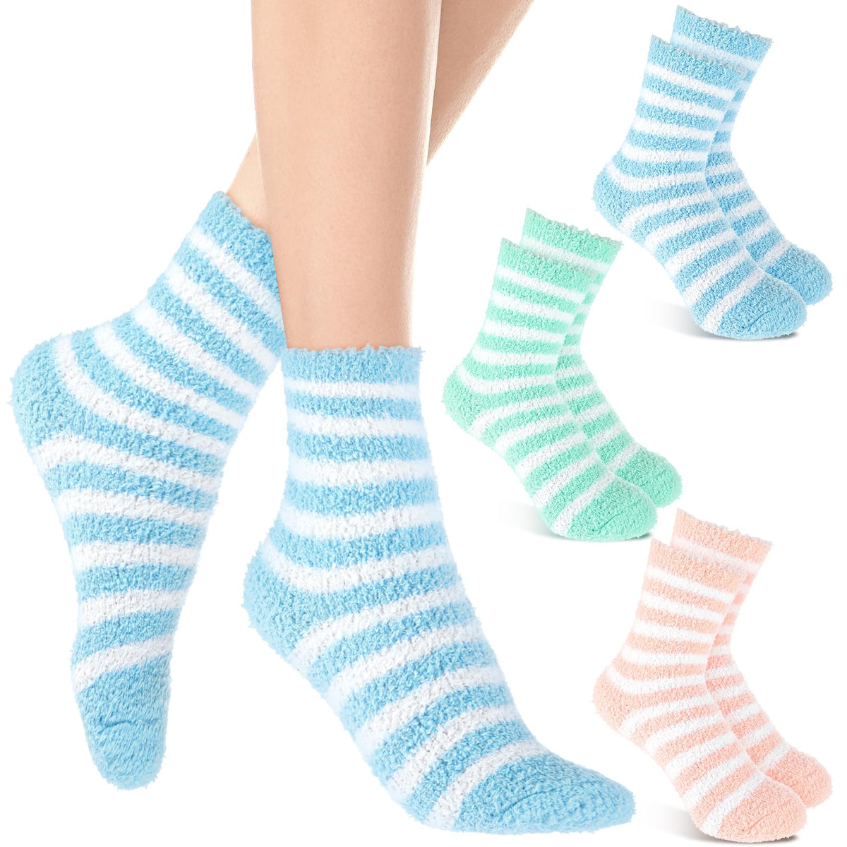 Abeillo Calcetines Aloe: hidratación continua día y noche para pies suaves.