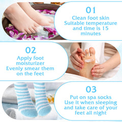 Abeillo Calcetines spa con gel: hidratación intensa para talones.