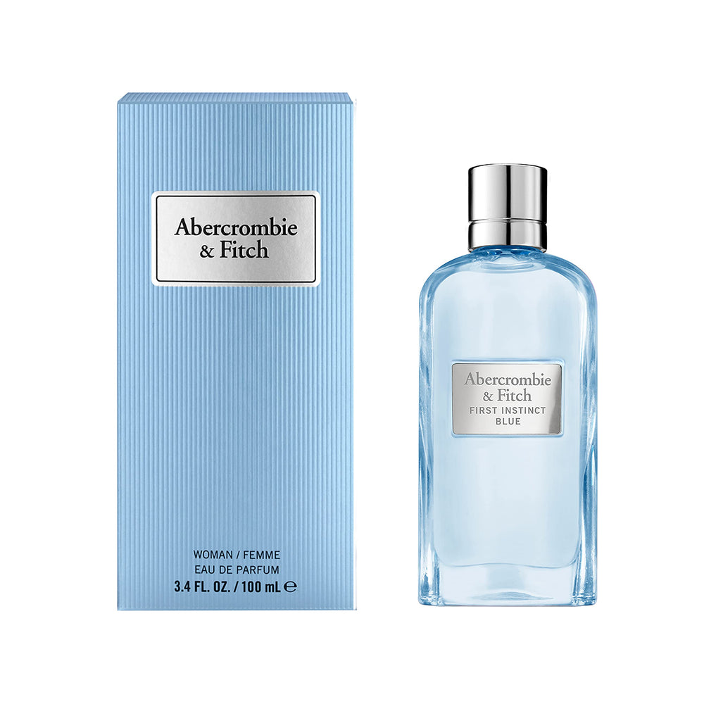 Abercrombie & Fitch First Instinct Blue: empaque llamativo, perfecto para regalo casual y momentos de confianza