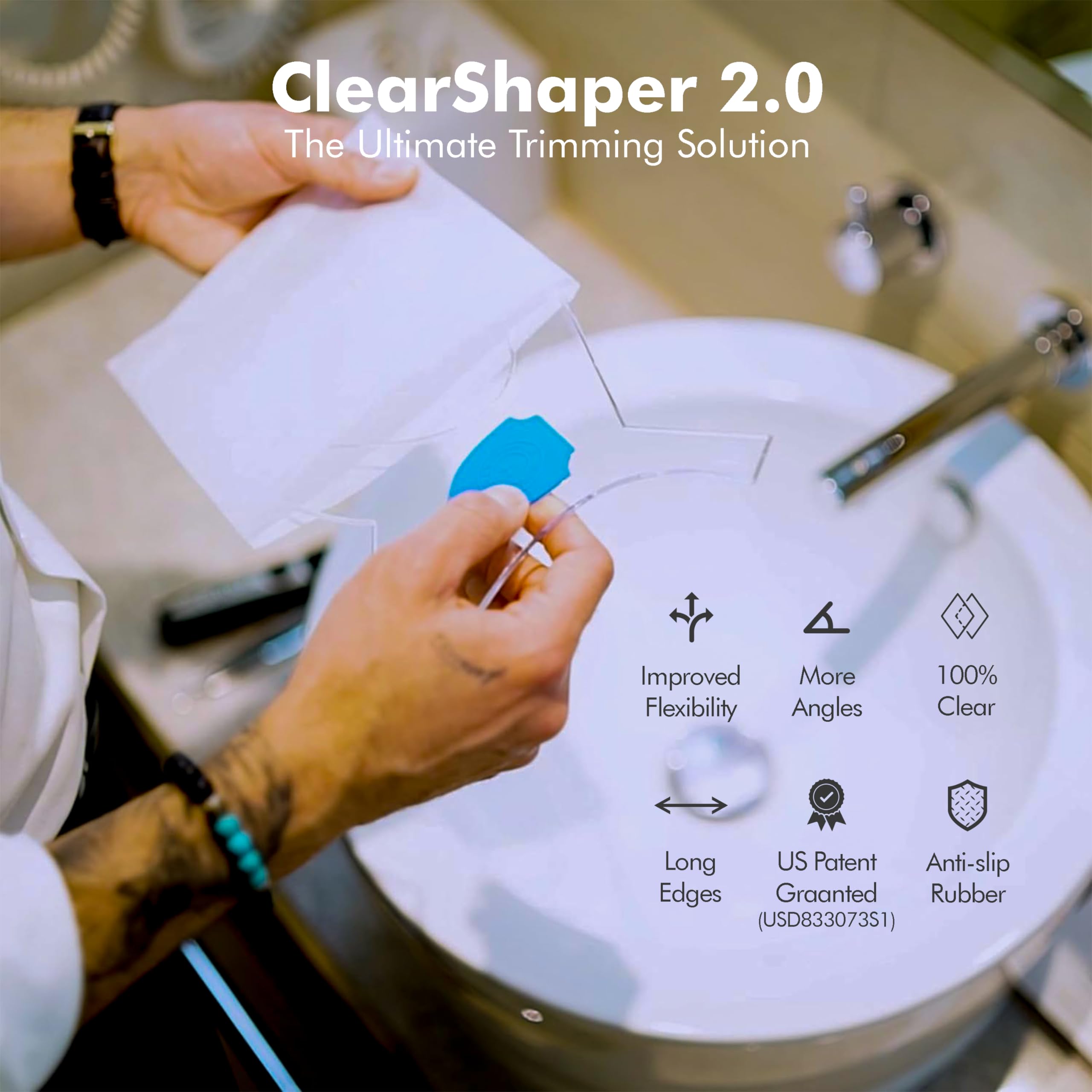 aberlite clearshaper 3.0 antideslizante: mantiene la plantilla estable durante el delineado