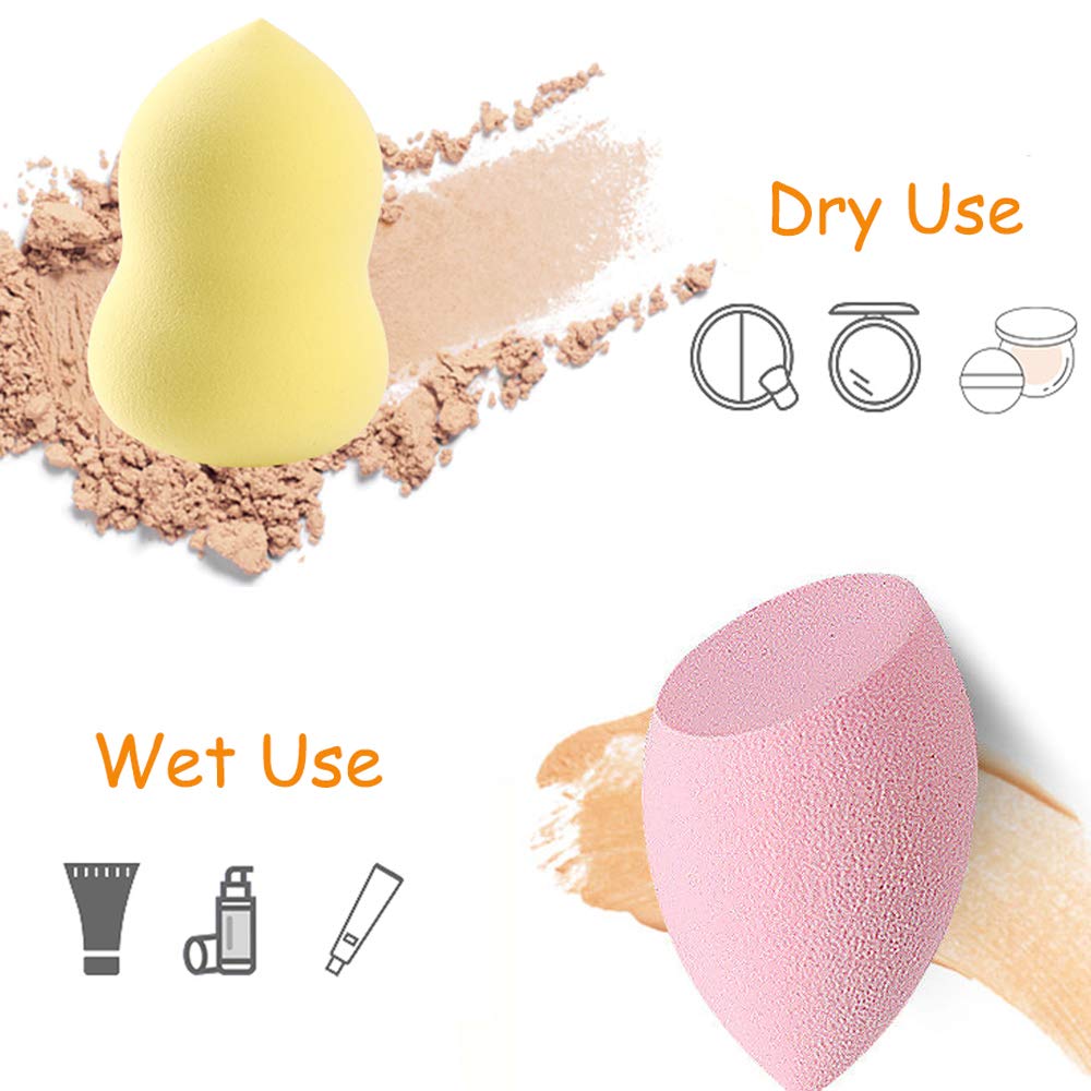 Esponja Abgream forma oliva azul para corrector y crema.