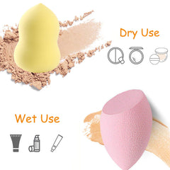 Esponja Abgream forma oliva azul para corrector y crema.