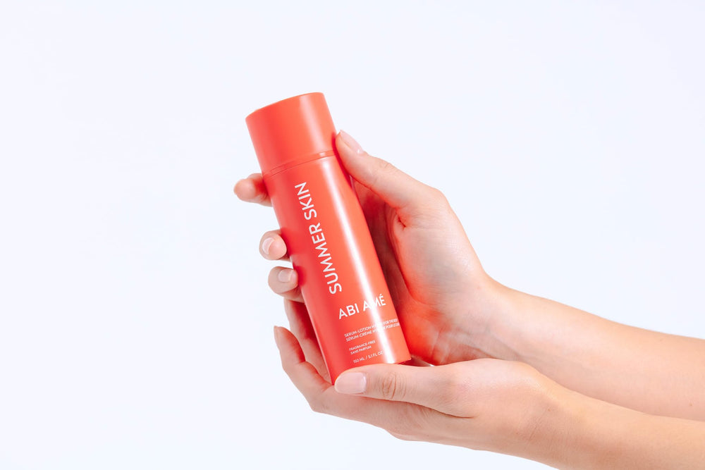 ABI AME Summer Skin oat extract soothes sensitive skin while hydrating.