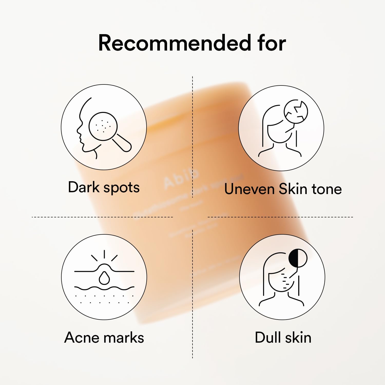 Aplicación en rostro con disco Abib Glutathiosome para rutina rápida.